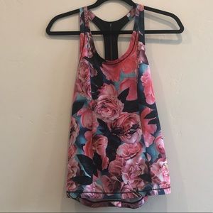 Lululemon Workout Racerback Floral Tank